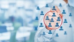 Man circling profile images
